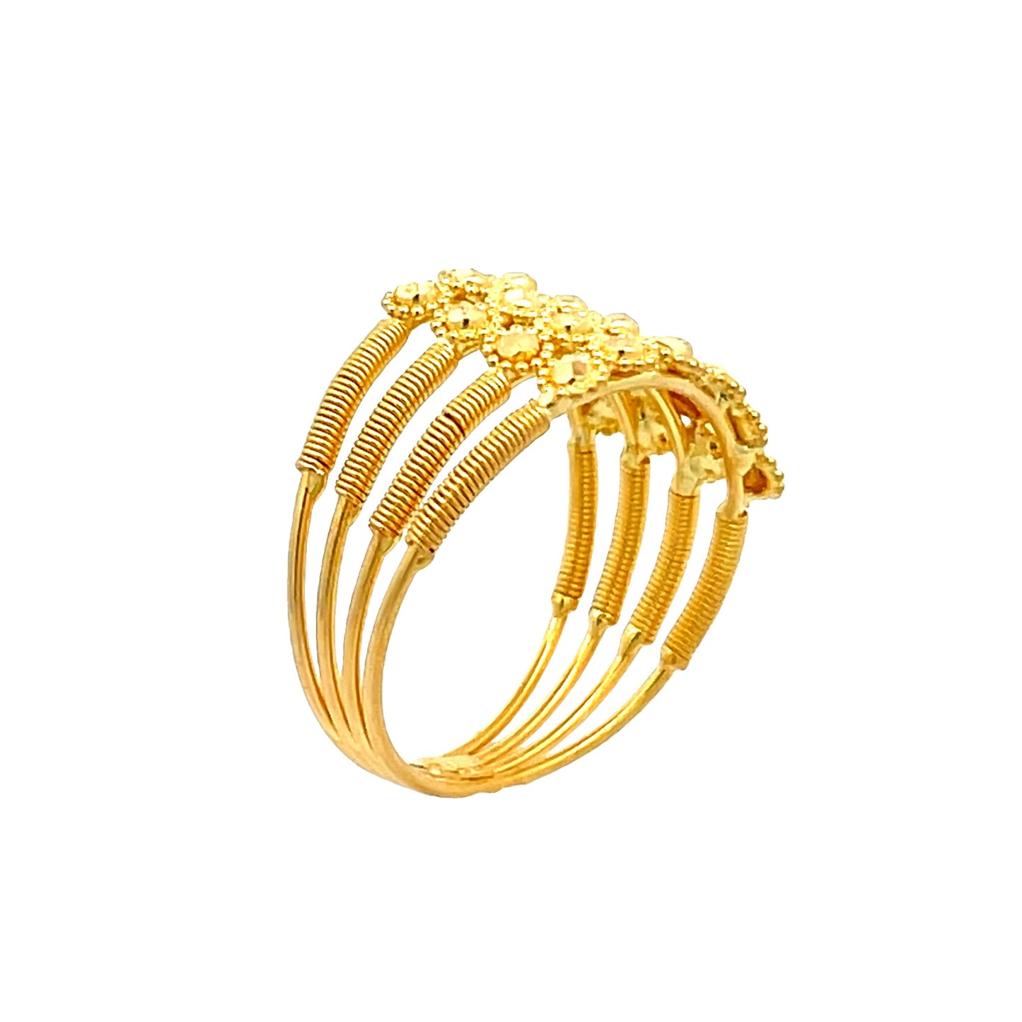 22ct Yellow Gold Unique Design 4-Band Ring PZ325-RN57