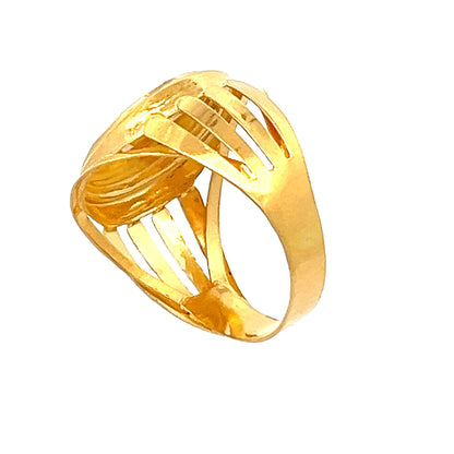22ct Yellow Gold Star Signet Ring PZ325-RN67
