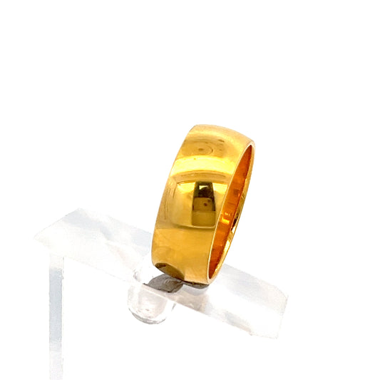 22ct Gold Plain Polished Band Ring