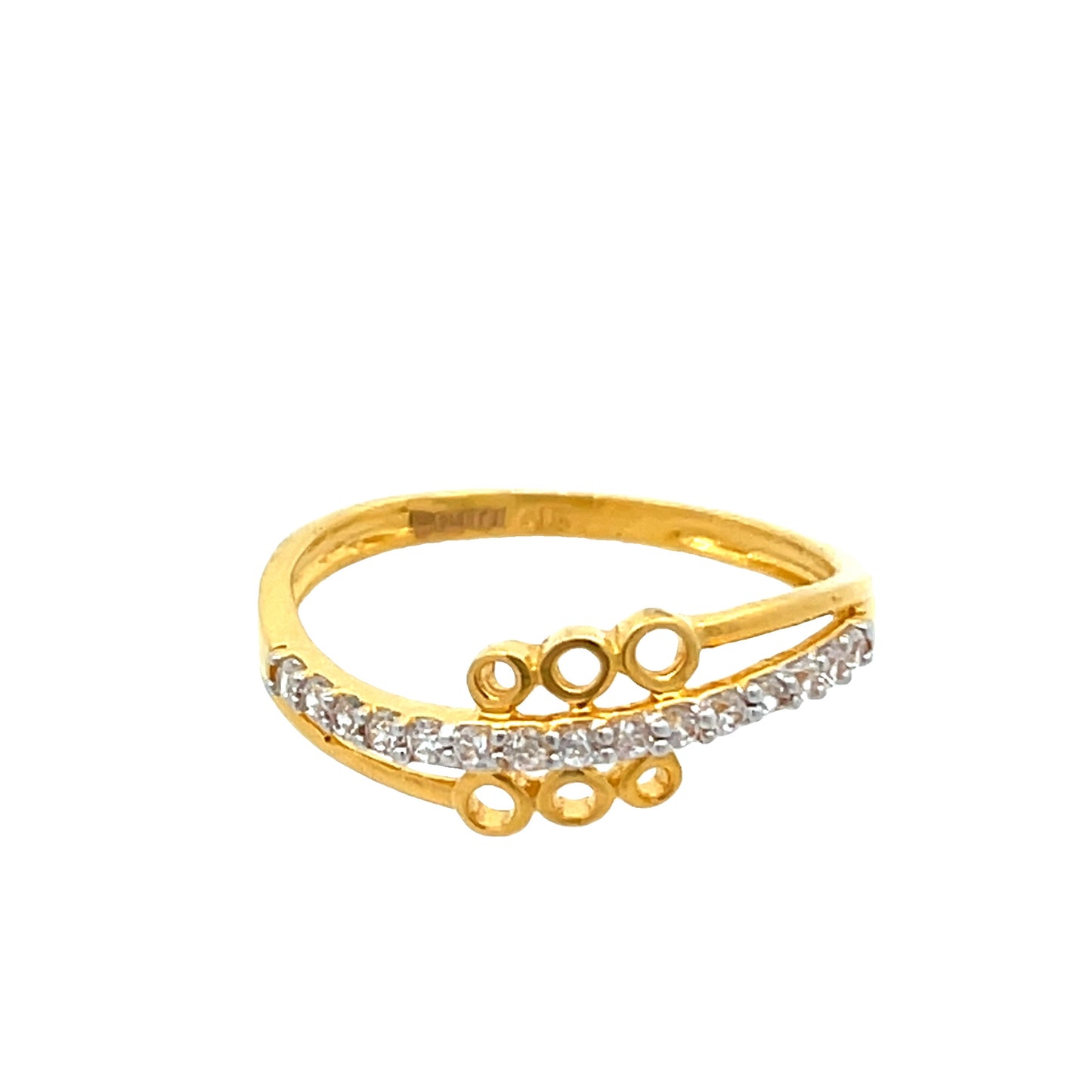 22ct Yellow Gold Fancy Ring with Stones PZ325-RN82