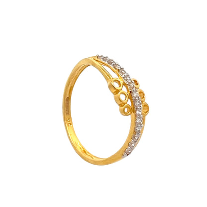 22ct Yellow Gold Fancy Ring with Stones PZ325-RN82