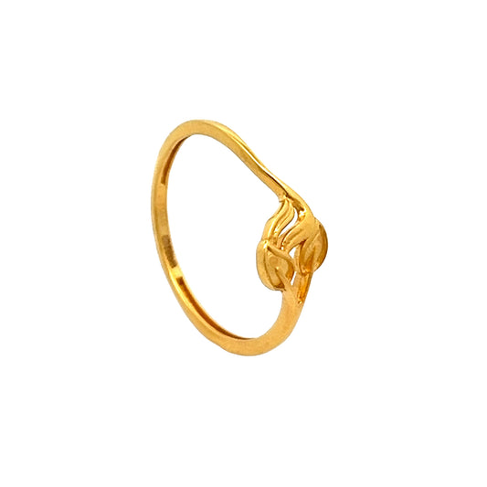 22ct Yellow Gold Leaves Ring PZ325-RN9