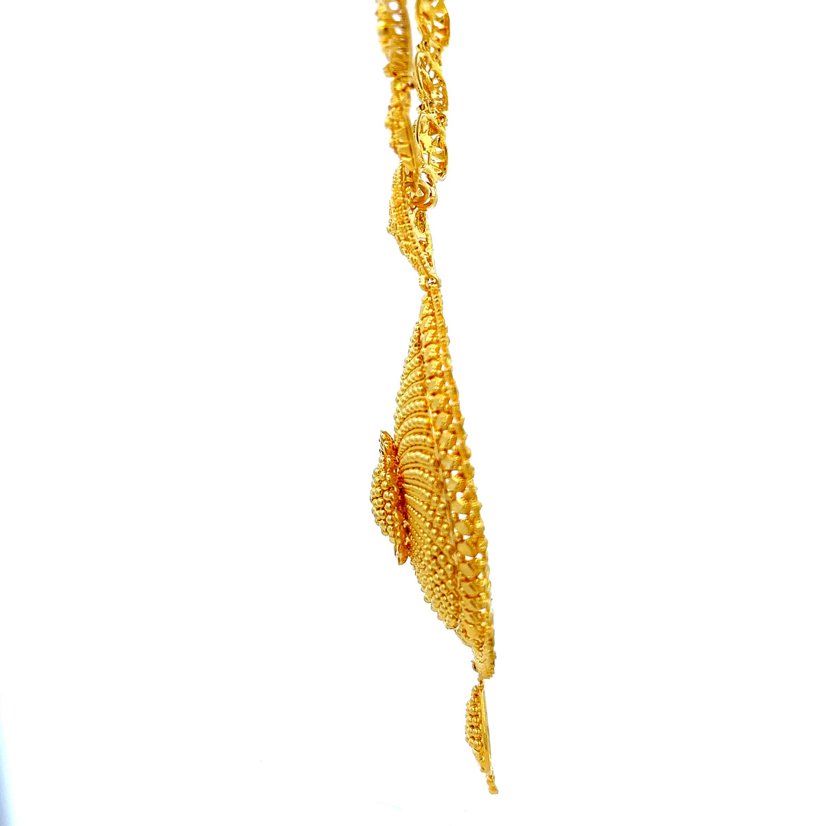 22ct Gold Necklace with Ornate Circular Pendant