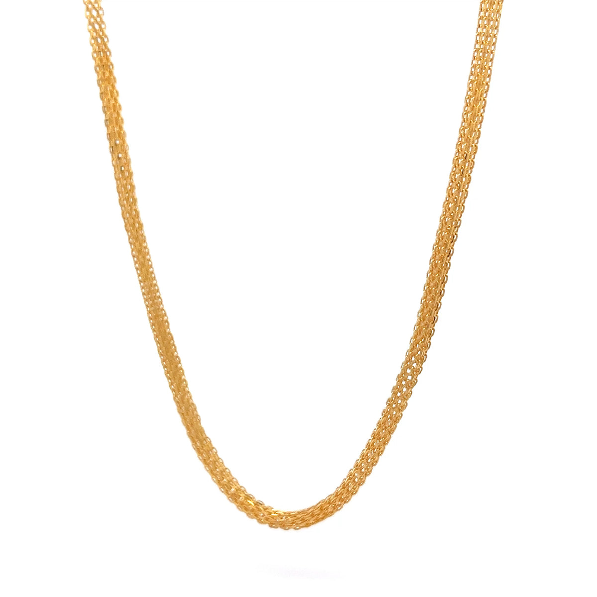 22ct Gold Fine Woven Link Chain
