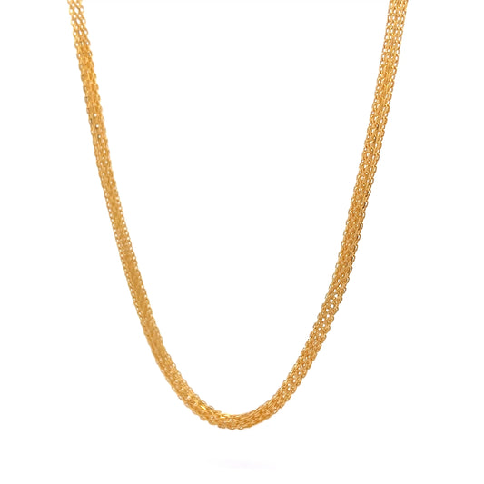 22ct Gold Fine Woven Link Chain