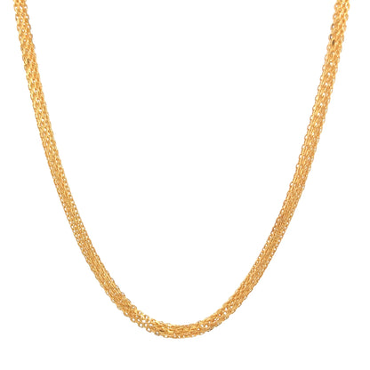 22ct Gold Multi-Row Chain Necklace