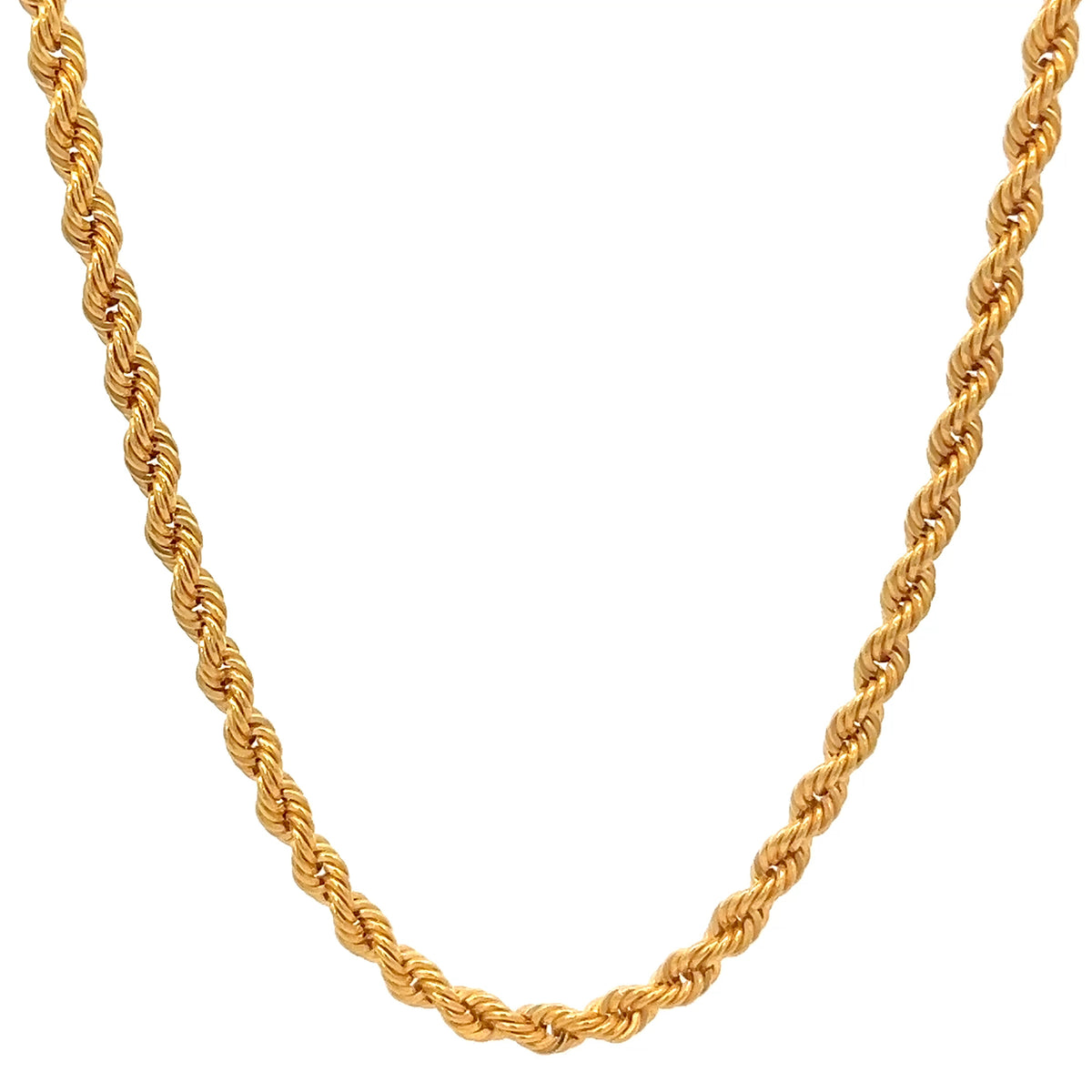 22ct Gold Twisted Rope Chain