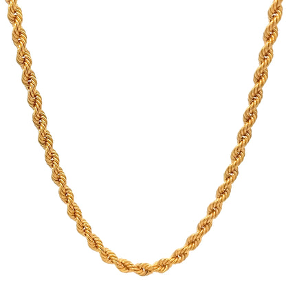 22ct Gold Twisted Rope Chain