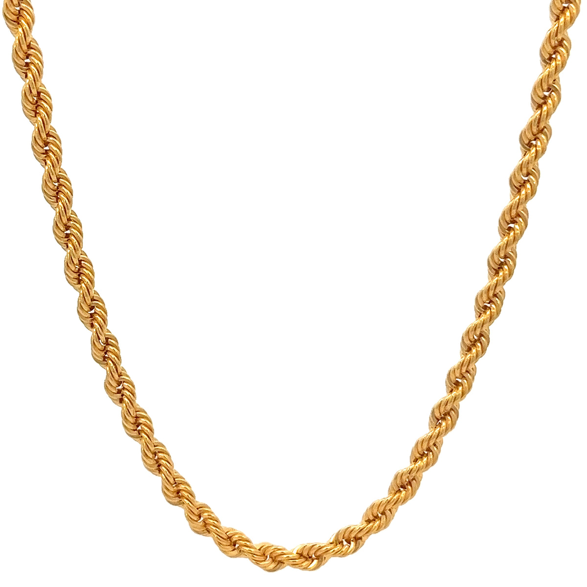 22ct Gold Twisted Rope Chain
