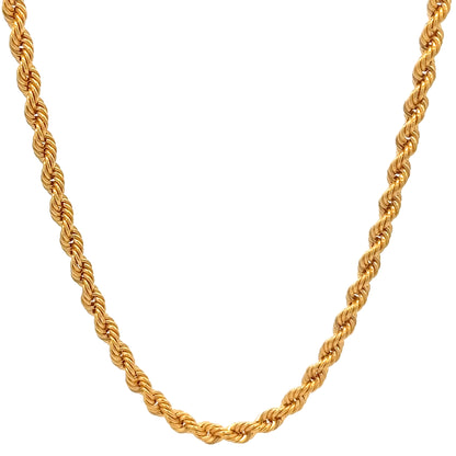22ct Gold Twisted Rope Chain