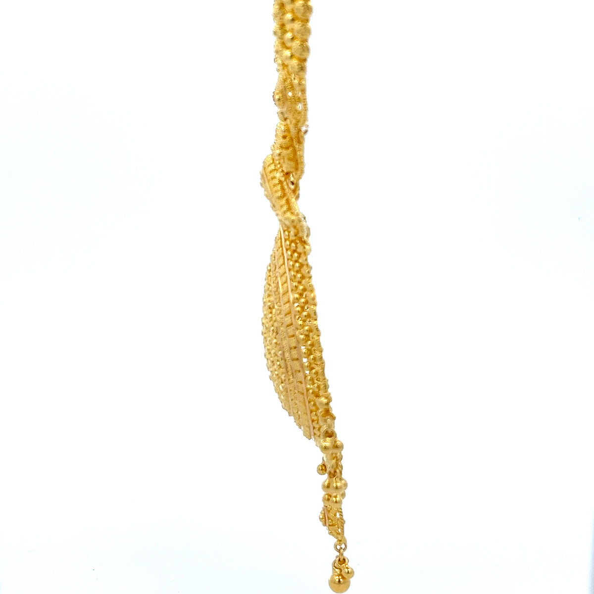 22ct Gold Necklace with Ornate Teardrop Pendant