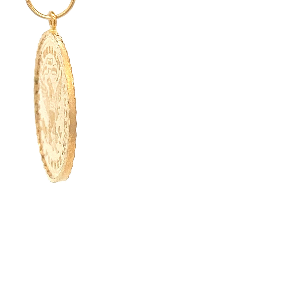 22ct Gold Eagle Coin Pendant with Rope-Edged Border