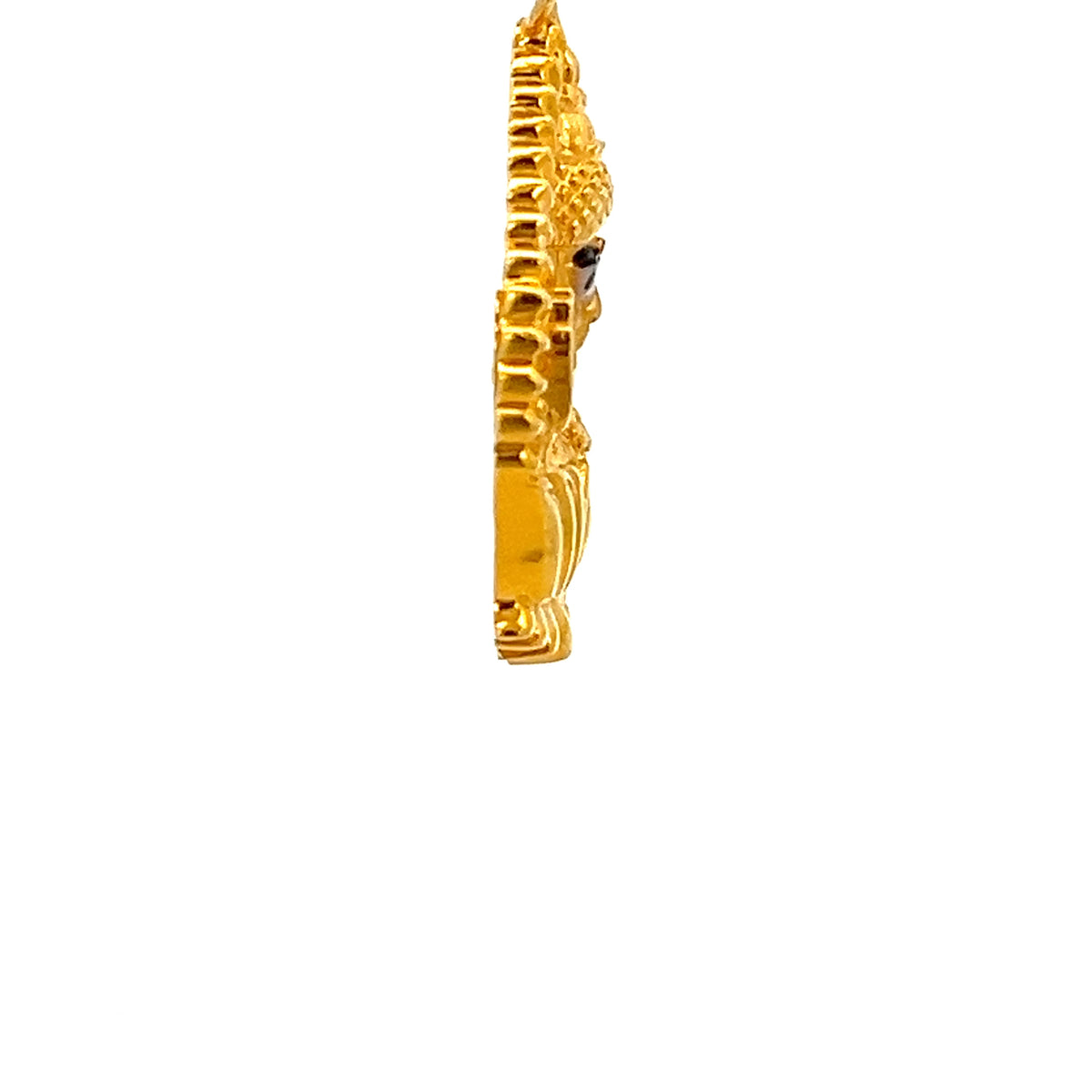 22ct Gold Goddess Pendant with Lotus and Decorative Border