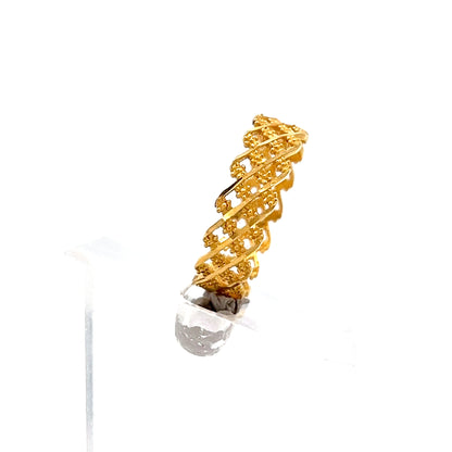22ct Gold Openwork Textured Band Ring