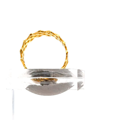 22ct Gold Openwork Textured Band Ring