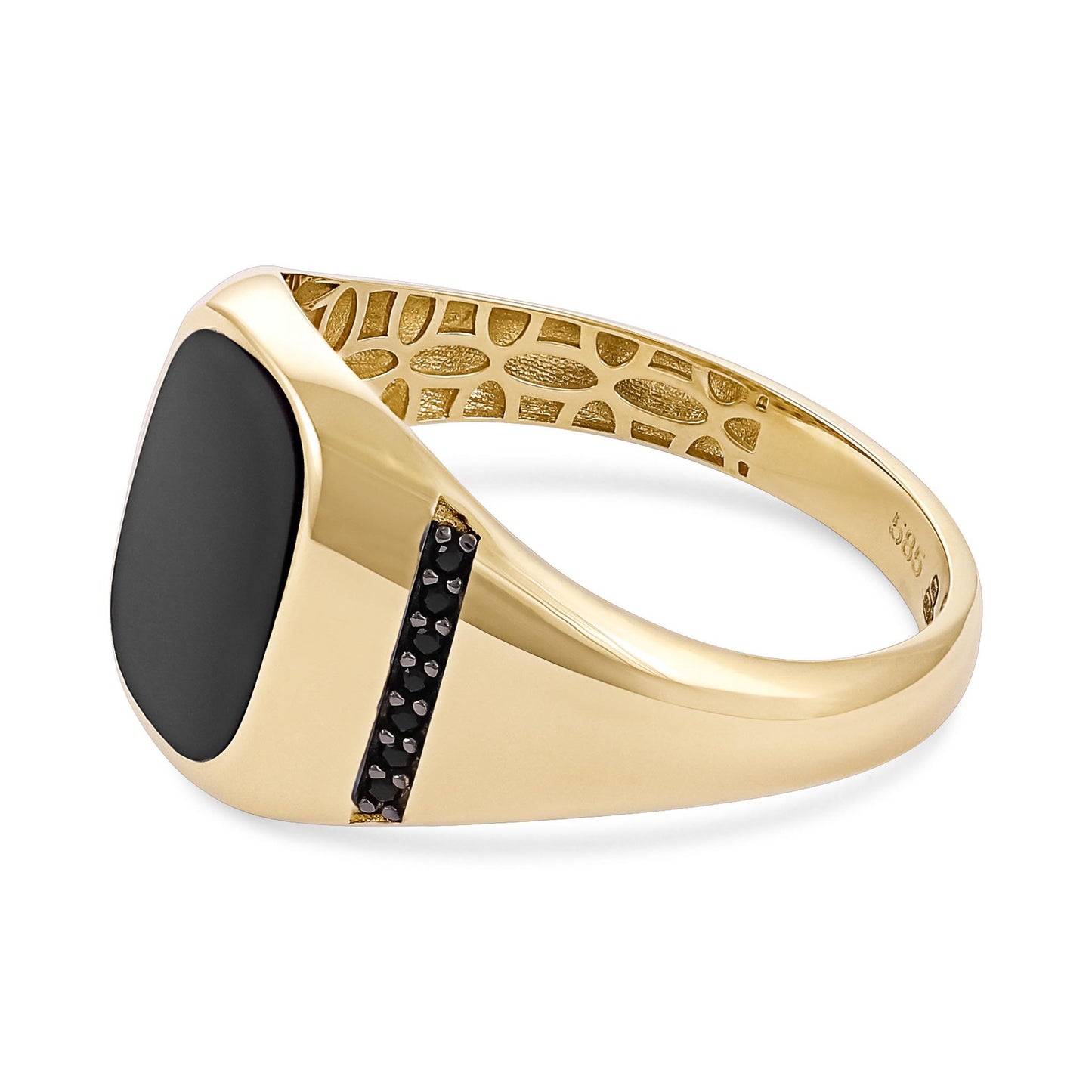 14ct Yellow Gold Onyx Signet Ring