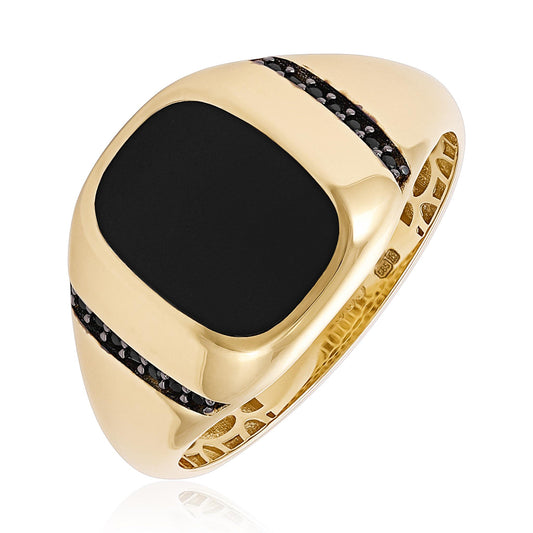 14ct Yellow Gold Onyx Signet Ring