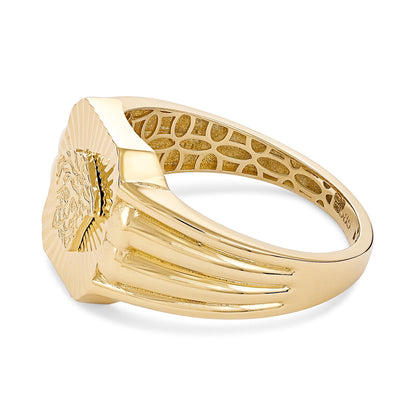 14ct Yellow Gold Medusa Head Signet Ring