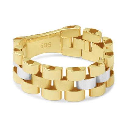 14ct Yellow Fancy Link Ring