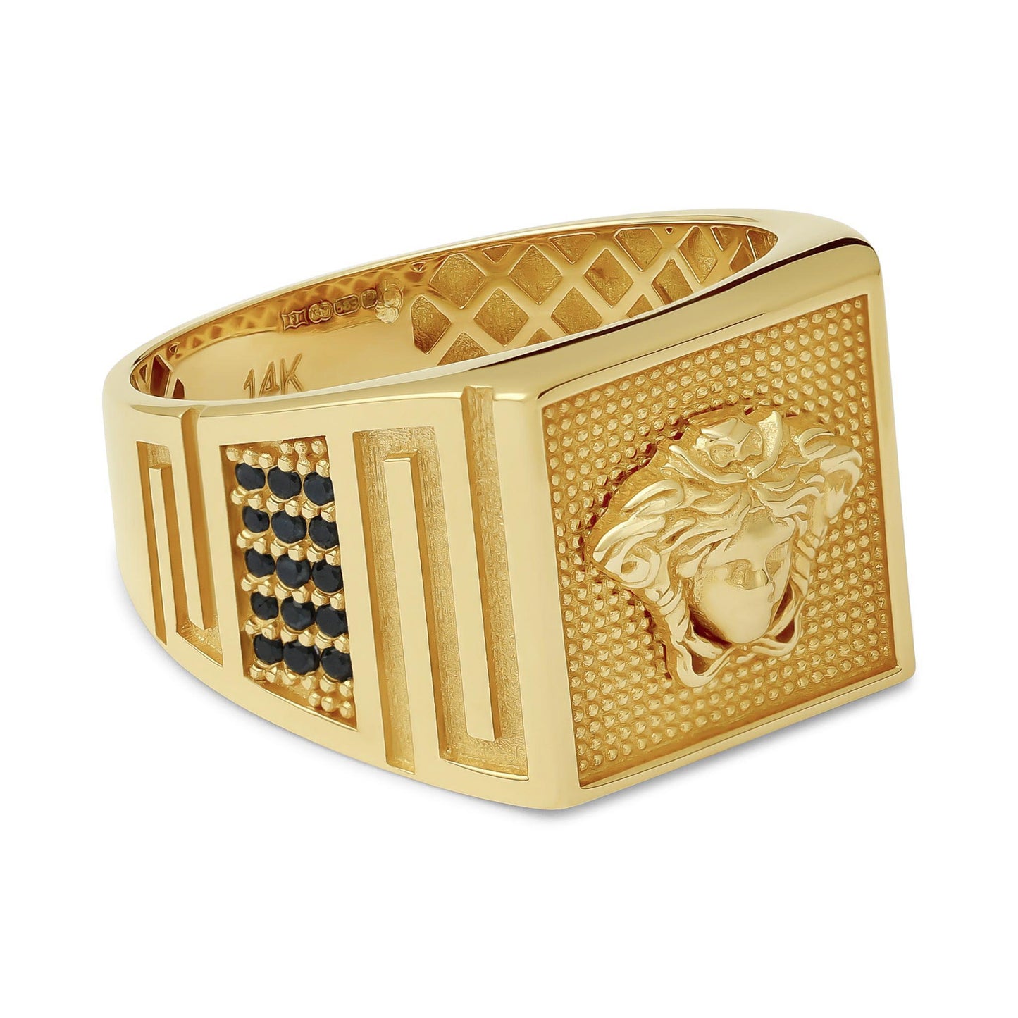 14ct Yellow Gold Medusa Head Ring