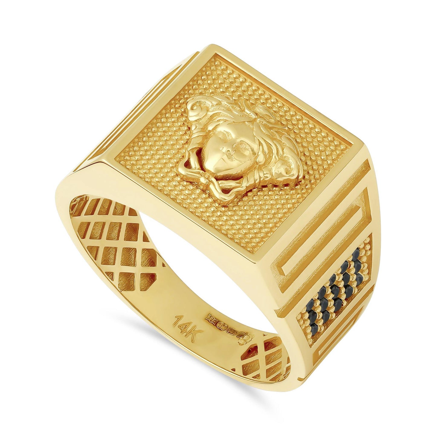 14ct Yellow Gold Medusa Head Ring