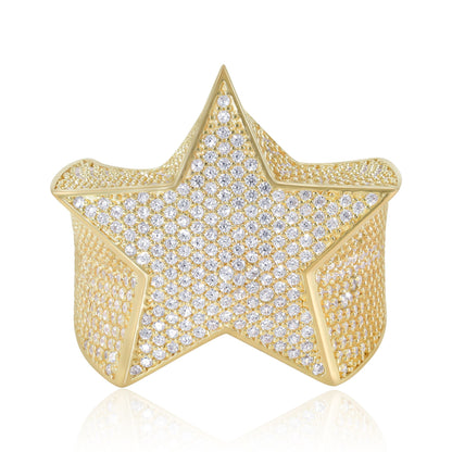 9ct Yellow Gold Cubic Zirconia Star Ring