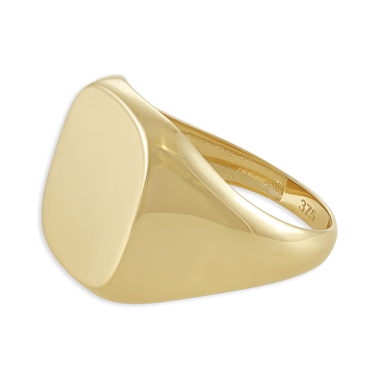 9ct Yellow Gold Plain Signet Ring