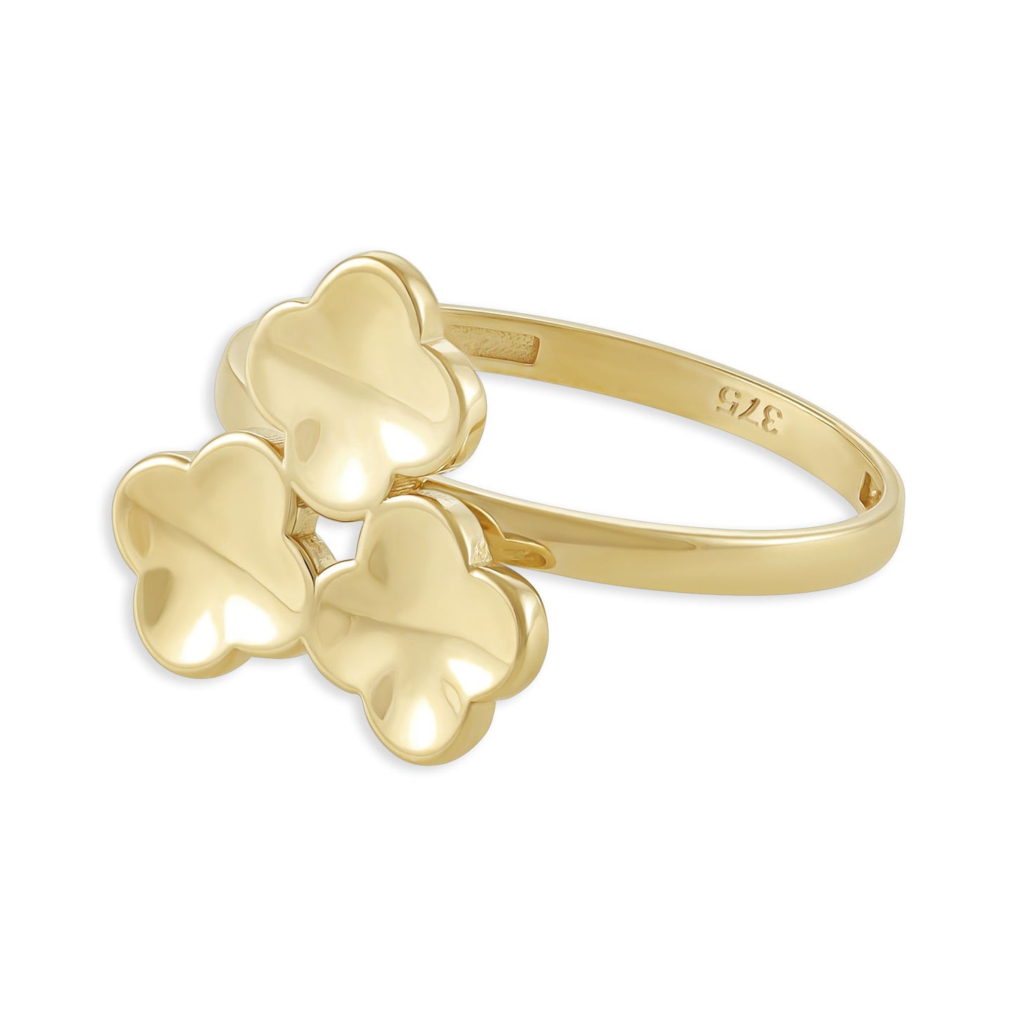 9ct Yellow Gold Clover Ring