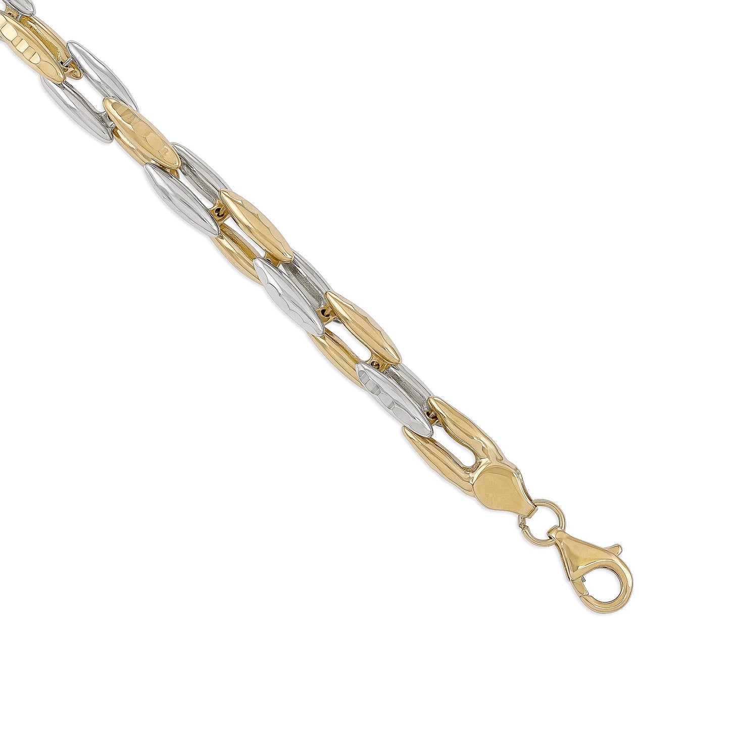 14ct Gold Two Tone Fancy Bracelet