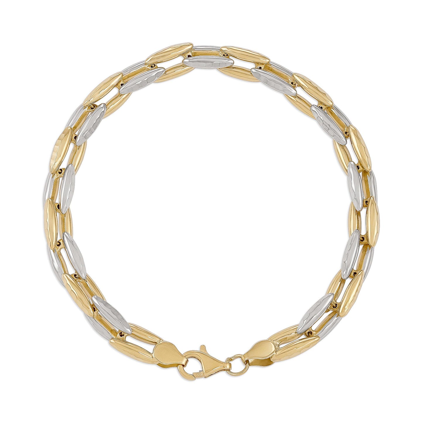 14ct Gold Two Tone Fancy Bracelet