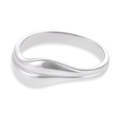 925 Sterling Silver Rhodium Plated Twist Ring SRN1006