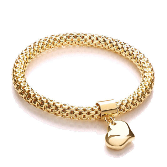 Gold Plated 925 Sterling Silver Expandable Bracelet-7" - FJewellery