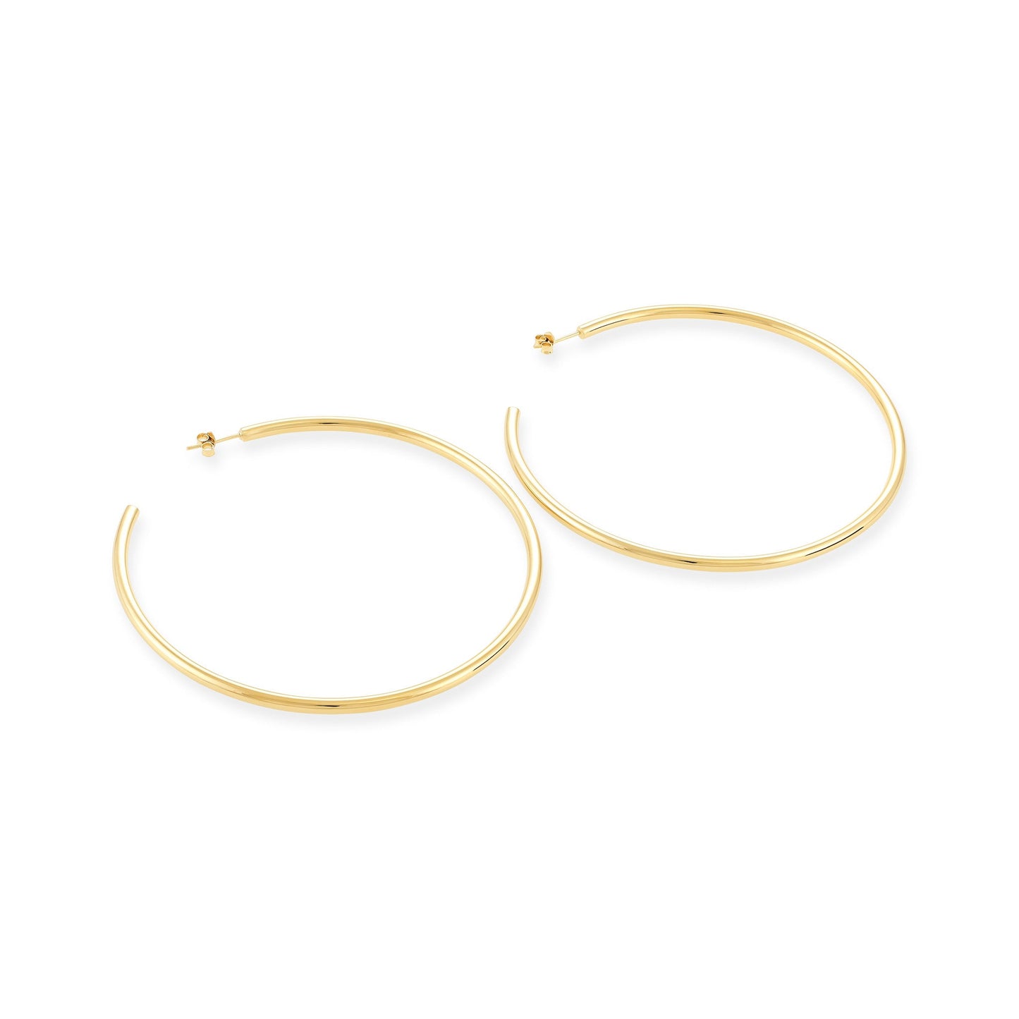 Gold Plated Oversized Hoop Earrings - FJewellery