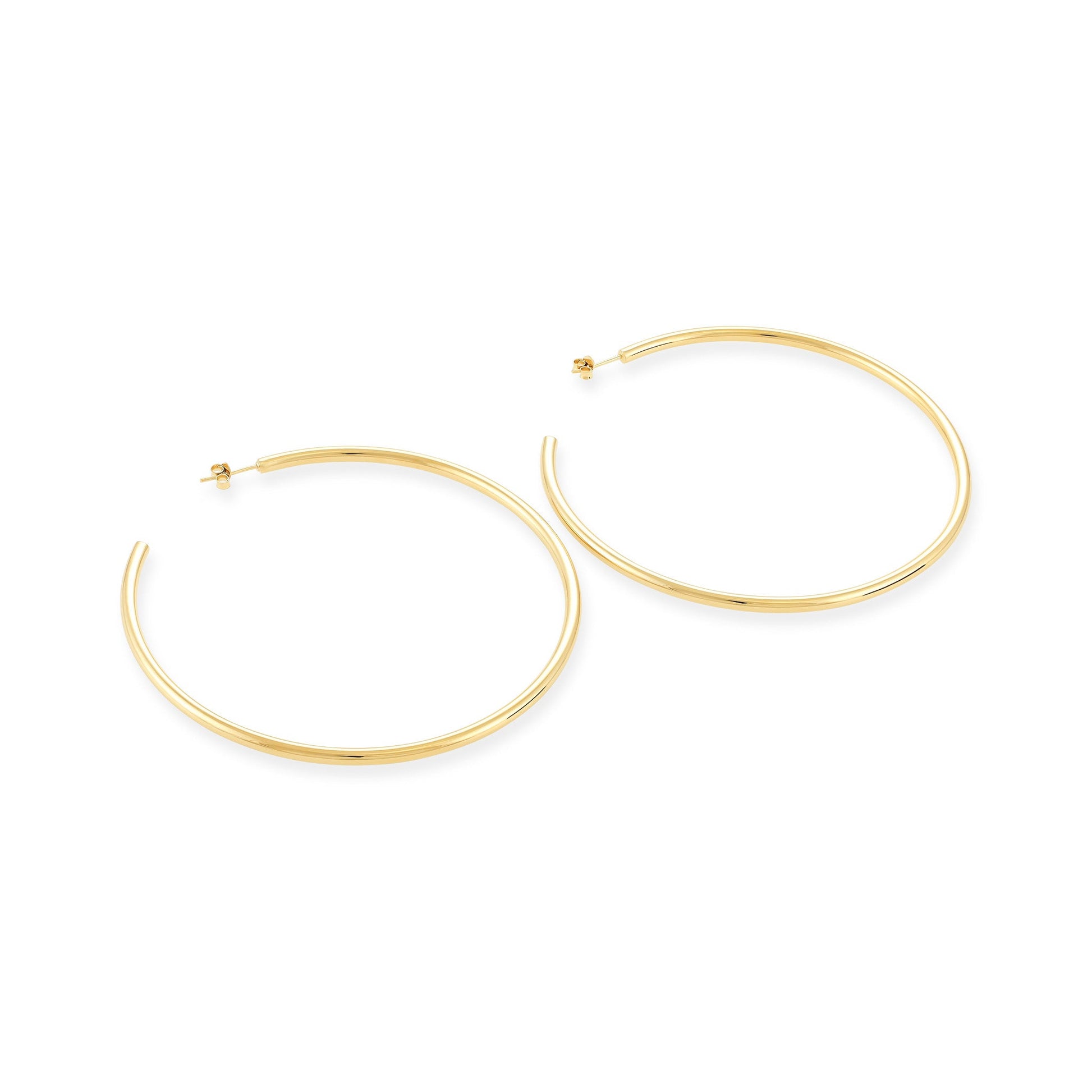 Gold Plated Oversized Hoop Earrings - FJewellery