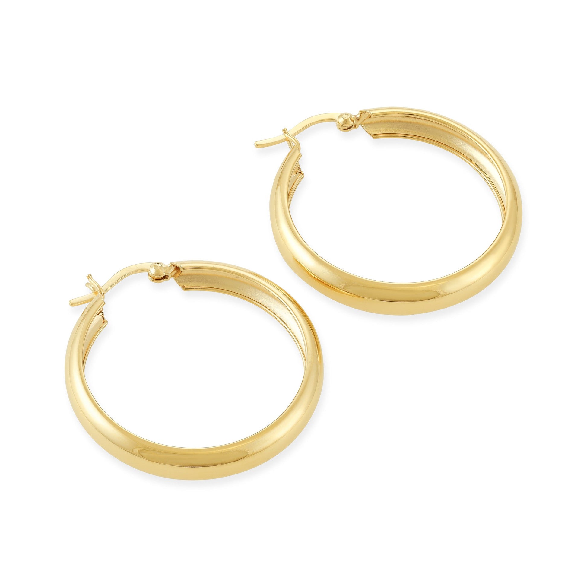 Gold - Plated Silver Hoop Earrings PER60022 - FJewellery