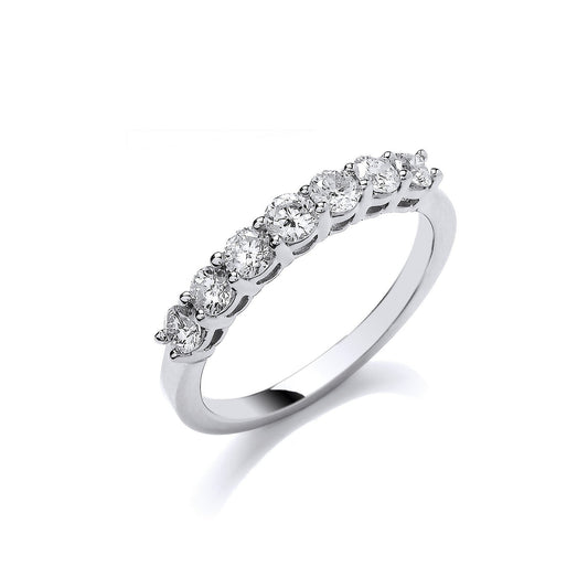 Platinum 0.70ct G/H-Vs Diamond Ring - FJewellery