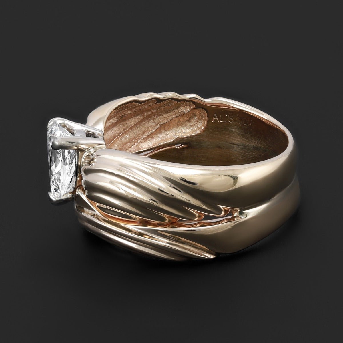 Pre-Owned 14ct Yellow Gold Pear Cut 0.94ct Diamond Engagement And Wedding Ring - 9.9g 2005452