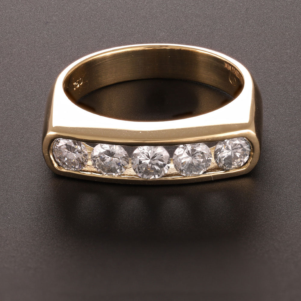 Pre-owned 18ct Gold Diamond Half Eternity Ring - 7g - Size - FJewellery