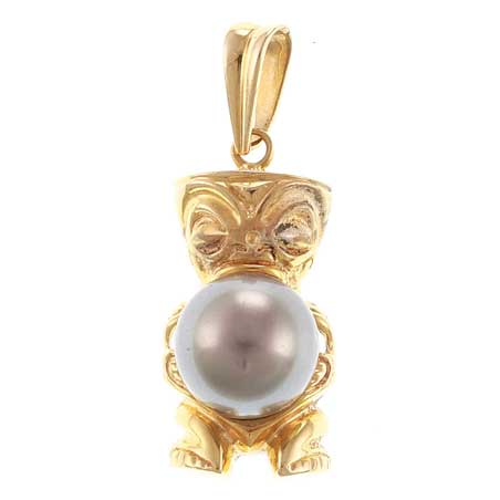 Pre-owned 18ct Gold Fancy Pearl Pendant - 7g - FJewellery