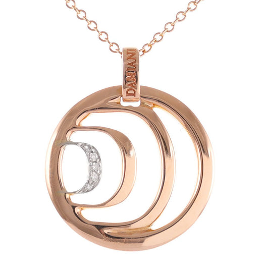 Pre-owned 18ct Rose Gold Damiani Diamond Necklace - FJewellery
