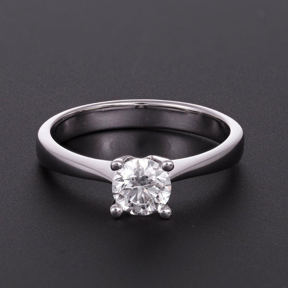 Pre-owned 18ct White Gold 0.50ct Single Stone Diamond Ring F/SI1 - FJewellery