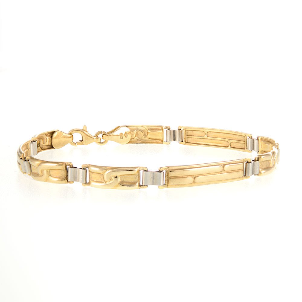 Pre-owned 18ct Yellow And White Gold Fancy Bracelet - FJewellery