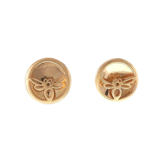 Pre-owned 18ct Yellow Gold Dragonfly Stud Earrings - FJewellery