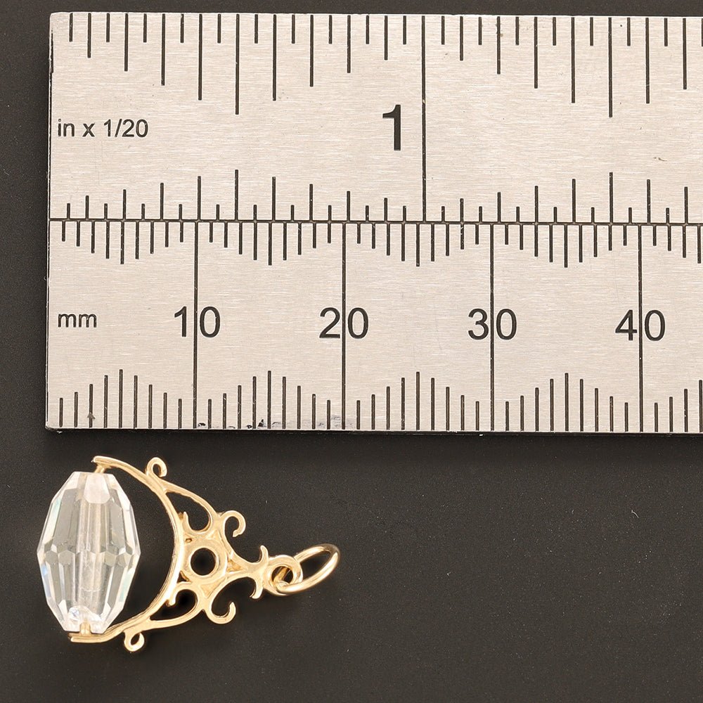 Pre-Owned 9ct Solid Yellow Gold Pocket Watch Chain Fob Charm - 1.3g 5643 - FJewellery