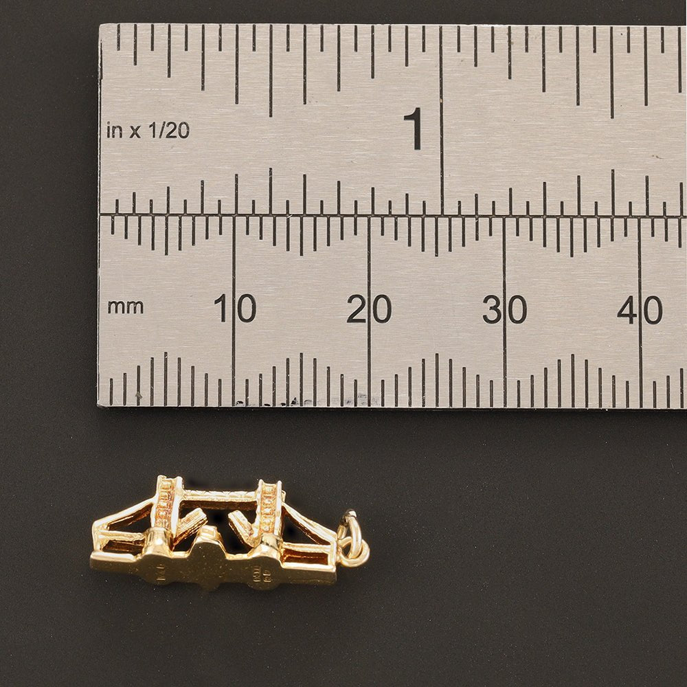Pre-Owned 9ct Yellow Gold Bridge Charm - 1.5g - FJewellery