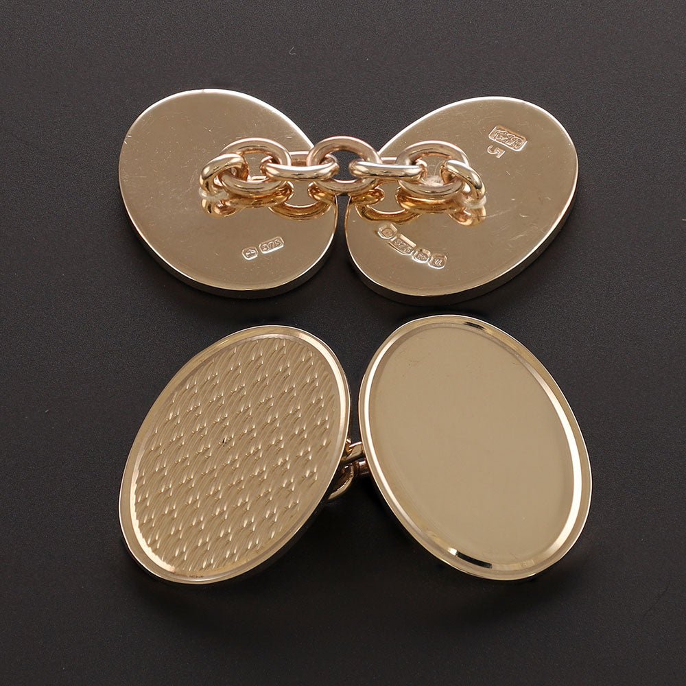 Pre-Owned 9ct Yellow Gold Fancy Classic Cufflinks - 12G - FJewellery