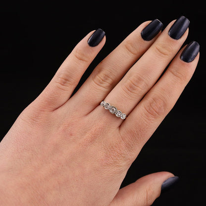 Pre-owned 9ct Solid Yellow & White Gold Diamond Five Stone Ring - Size N 1/2 6000246