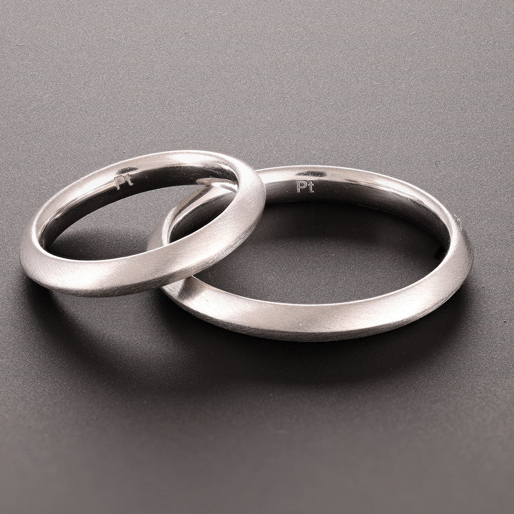 Pre - owned Platinum Knife Edge Wedding Band Rings - 13g - Size Y & J 6000264 - FJewellery