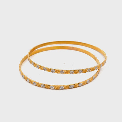 22ct yellow gold pre-owned bangles 01003201