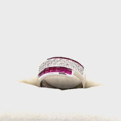 18ct white gold pre-owned diamond ring 09000816